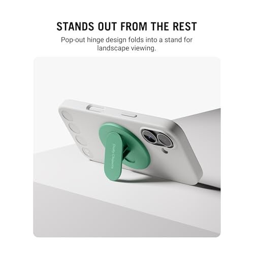 DailyObjects Case Holder Phone Grip Compatible with iPhone & MagSafe Phones/Cases – Anti-Drop Grip, One-Handed Use, Phone Stand - Green - Image 4
