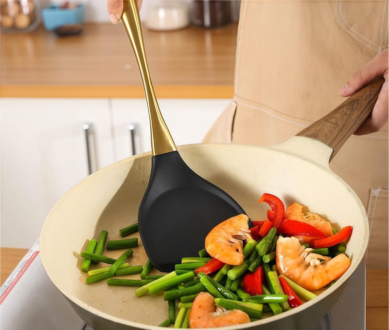 Blithely 9Pcs Kitchen Utensil Set with Stainless Steel Handle (Gold) - Image 5
