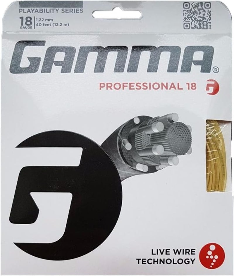 Gamma Live Wire Professional 18G Multifilament Tennis String - Natural