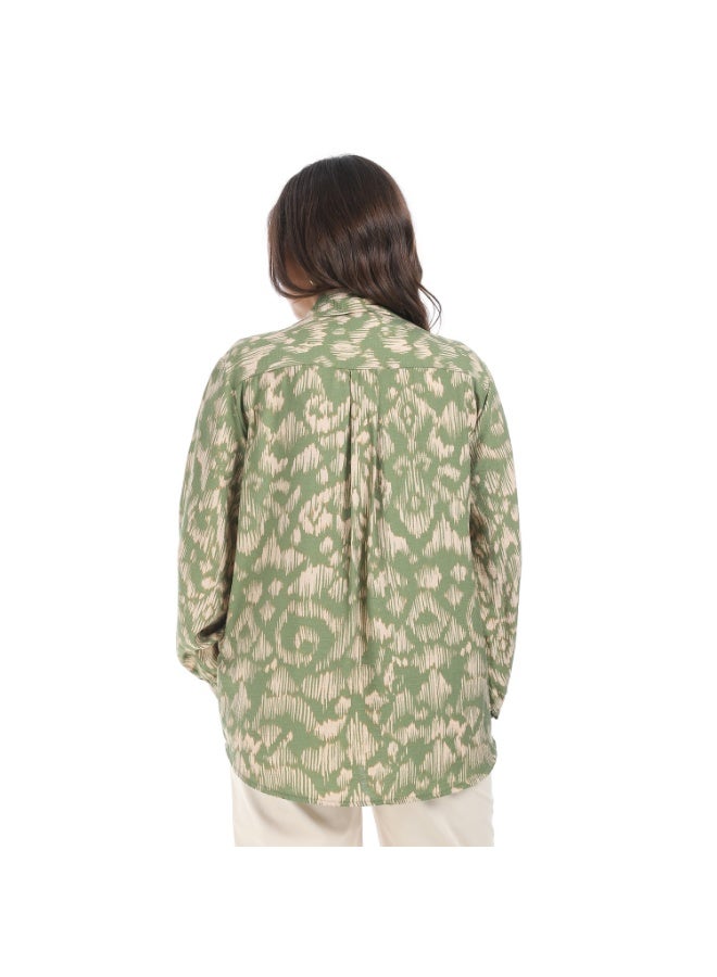 Cocktail shirt-3666-olive  - Image 3