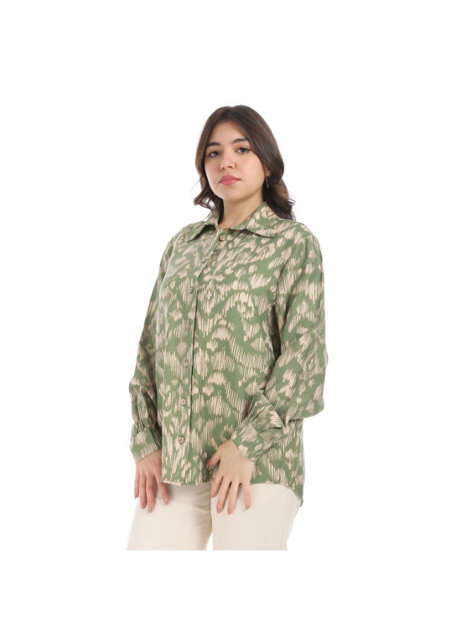Cocktail shirt-3666-olive  - Image 2
