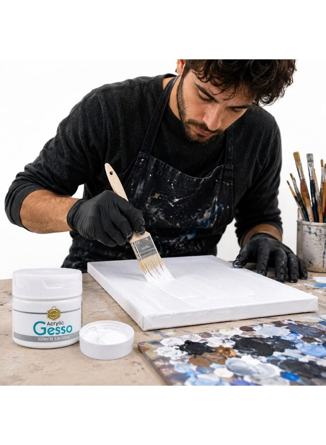 Keep Smiling White Gesso 100ml – Universal Acrylic Primer for Art Surfaces - Image 3