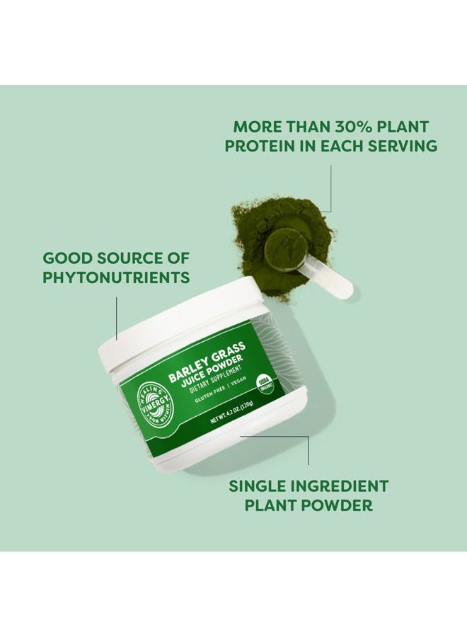 Vimergy Barley Grass Juice Powder Dietary Supplement - 0.8g per Serving (150 Servings) – Clean Superfood Formula – Promotes Cardiovascular Health* – Organic, Vegan & Gluten-Free – Travel Size 120g  - Image 3