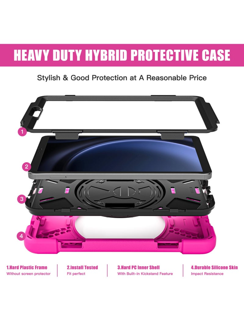 Rock Pow Samsung Galaxy Tab A9 Case 8.7 Inch 2023 SM-X110/X115/X117 for Kids with Screen Protector | Heavy Duty Shockproof Case with Rotating Stand Hand Strap for Galaxy Tab A9 Tablet 2023 - Image 4