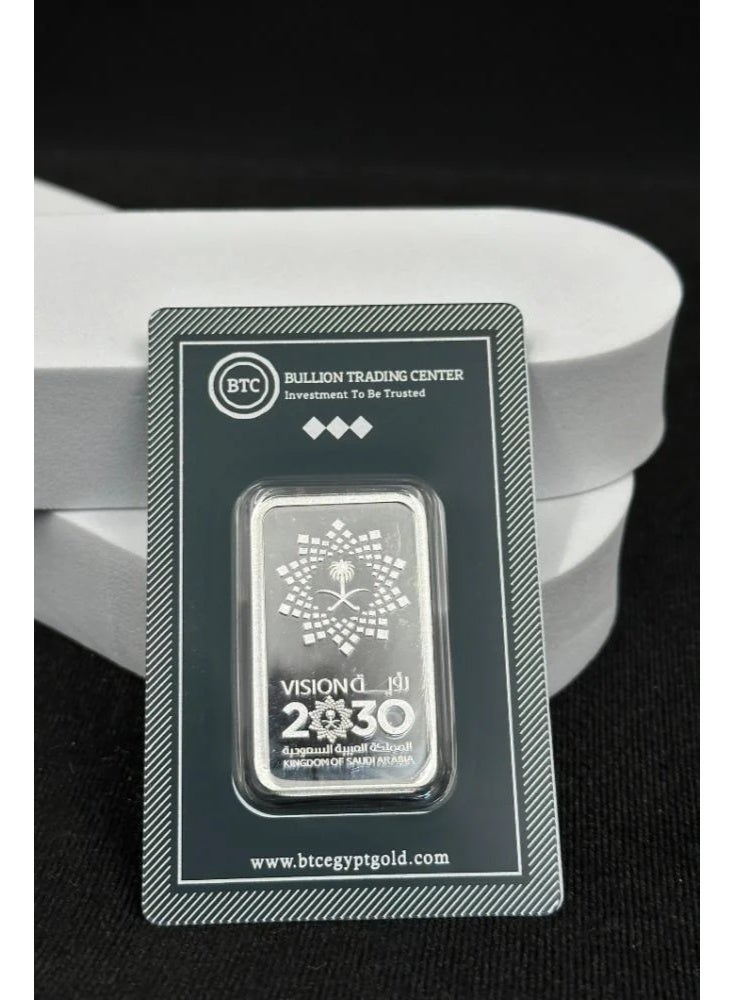 BTC 20 Grams Vision 2030 999.0 Silver Bar - Image 1