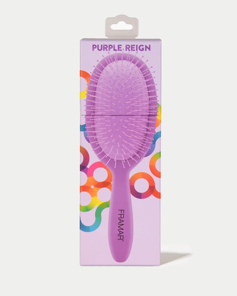 Framar Detangling Brush for Curly Hair â€“ Hair Brushes for Women, Wet Hairbrush For Women, Hairbrushes, Purple Hair Brush Detangler, Reduces Breakage, Frizz and Static â€“ Purple - Image 4