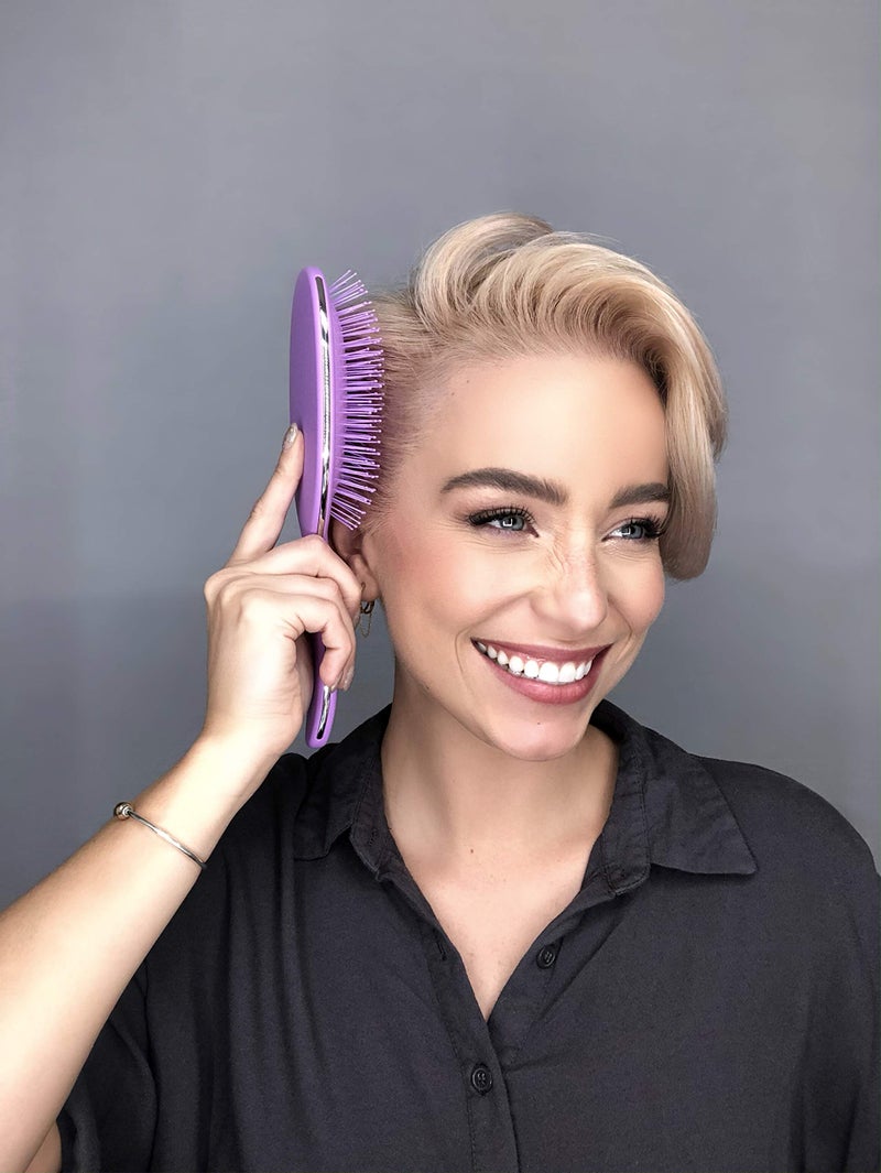 Framar Detangling Brush for Curly Hair â€“ Hair Brushes for Women, Wet Hairbrush For Women, Hairbrushes, Purple Hair Brush Detangler, Reduces Breakage, Frizz and Static â€“ Purple - Image 3