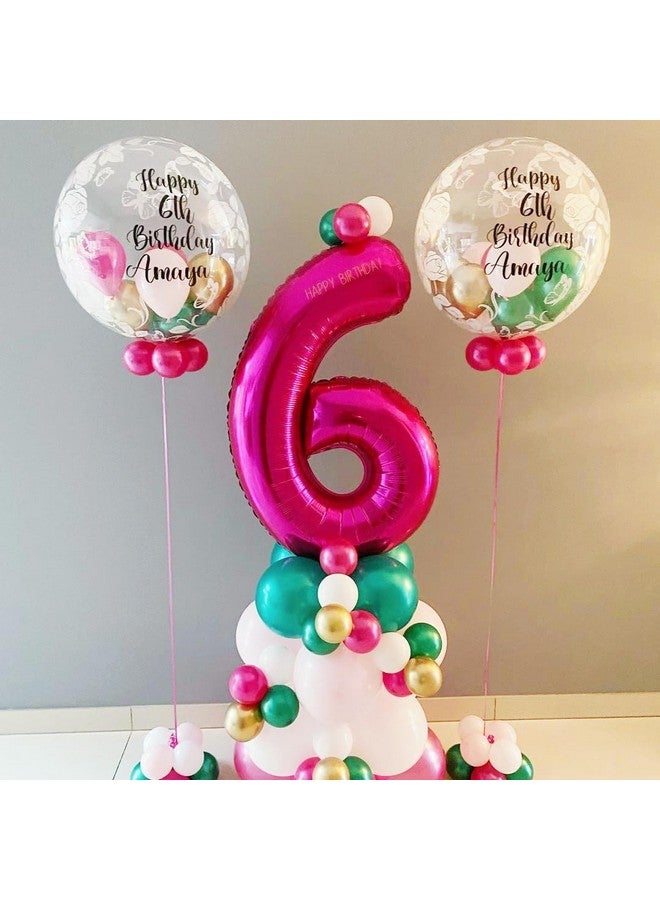 BBPOOL 6 Balloon Number Hot Pink 6 Birthday Balloon 40 inch Foil Mylar Large 6 Balloon Numbers for Birthday Party Anniversary Festival - Image 3