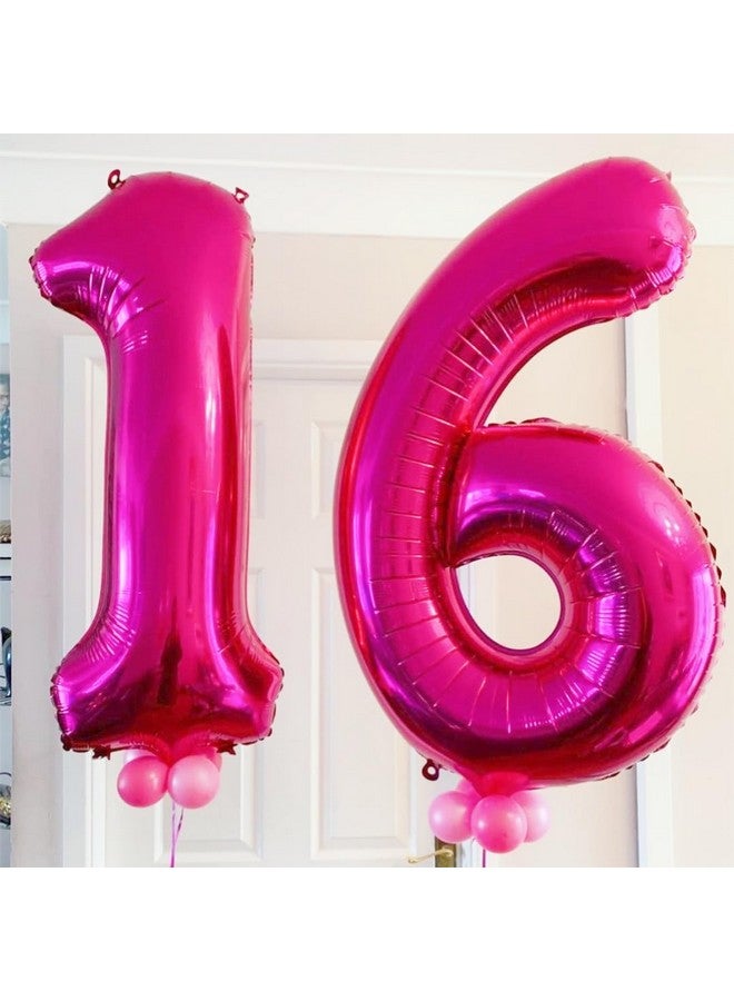 BBPOOL 6 Balloon Number Hot Pink 6 Birthday Balloon 40 inch Foil Mylar Large 6 Balloon Numbers for Birthday Party Anniversary Festival - Image 5