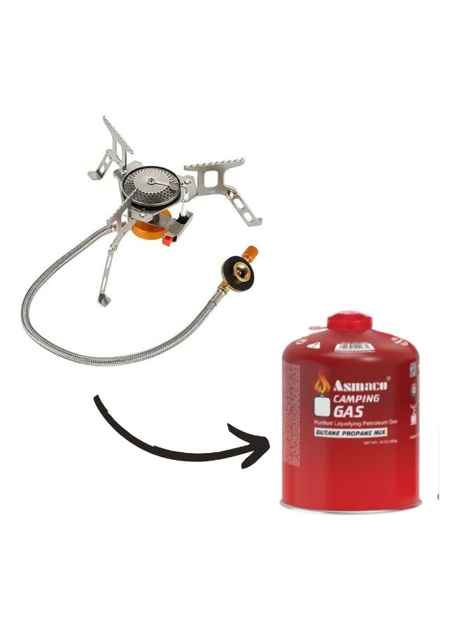 اسماكو أسطوانة غاز للتخييم من أسماكو - قطعتان × ٤٥٠ جم - غاز البوتان نوع لولبي - خرطوشة صمام غاز البوتان والبروبان - خرطوشة غاز البوتان والبروبان للتخييم - غاز البوتان للموقد المحمول - خرطوشة غاز التخييم من النوع اللولبي - Image 4