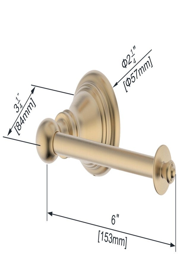 Derengge Bathroom Toilet Paper Holders, Wall Mounted Toilet Roll Holder for Bathroom, Brushed Gold Finished,F-0805-BG - Image 2