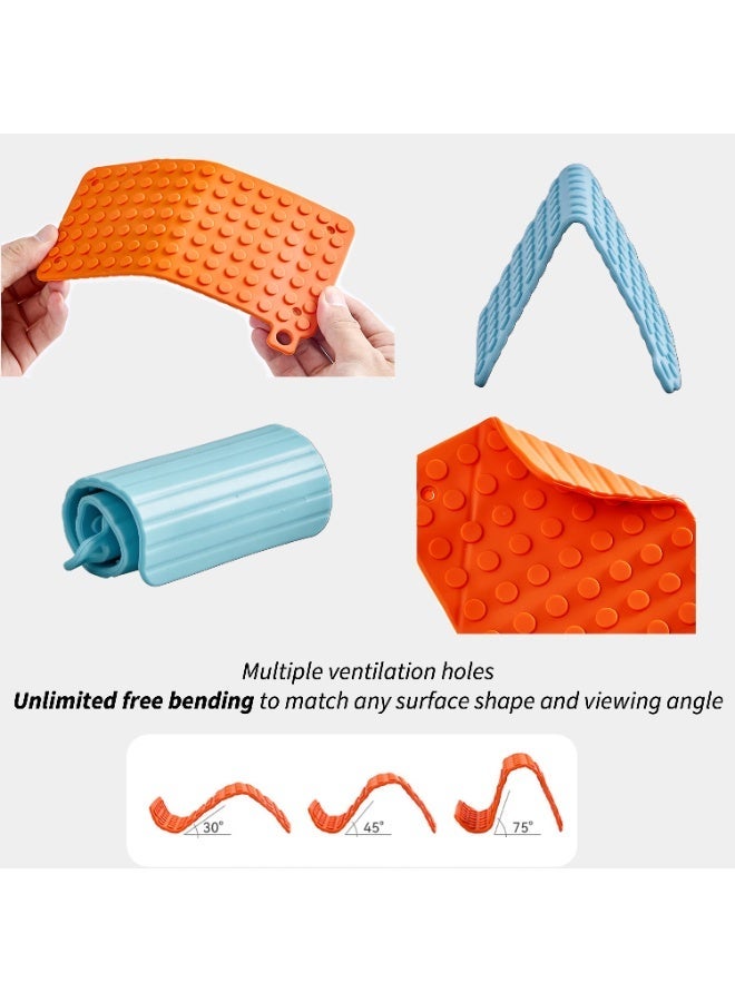 Universal Flexible Silicone Phone Holder Multi-Scene Hangable Mount for Car Treadmill Desk and Home Use Bendable Lazy Stand with Carabiner - Image 3