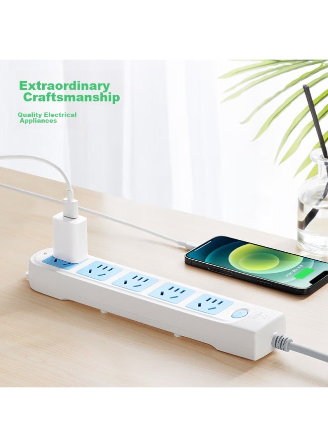 Bull New National Standard Power Strip, Extension Cord/power Bar/power Strip/power Board/power Strip, 5 Outlets With Master Switch, 1.8 Meters Long, Gn-602 - Image 2