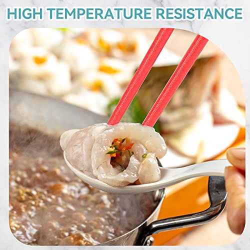 LIANGKEN 5 Pairs Dishwasher Safe Fiberglass Chopsticks Set,9.5 Inch Reusable Japanese Chinese Chopsticks , Non-Slip, Easy to Use (colorful ) (9.5 inch, colorful) - Image 2