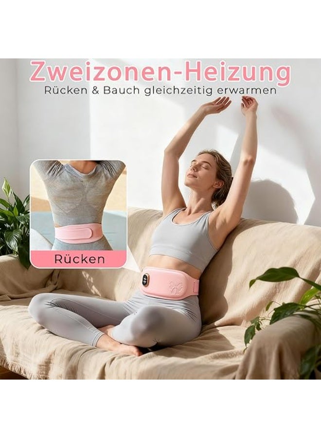حزام حراري كهربائي حرارة مزدوجة للمعدة والظهر USB قابل للشحن 125 سم لتخفيف آلام الحيض - Image 4