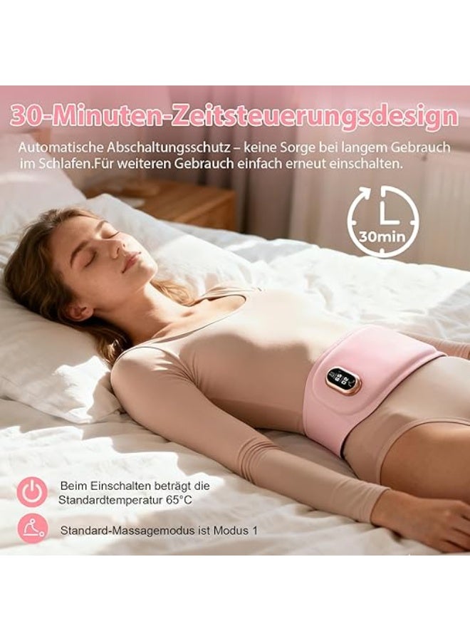 حزام حراري كهربائي حرارة مزدوجة للمعدة والظهر USB قابل للشحن 125 سم لتخفيف آلام الحيض - Image 5