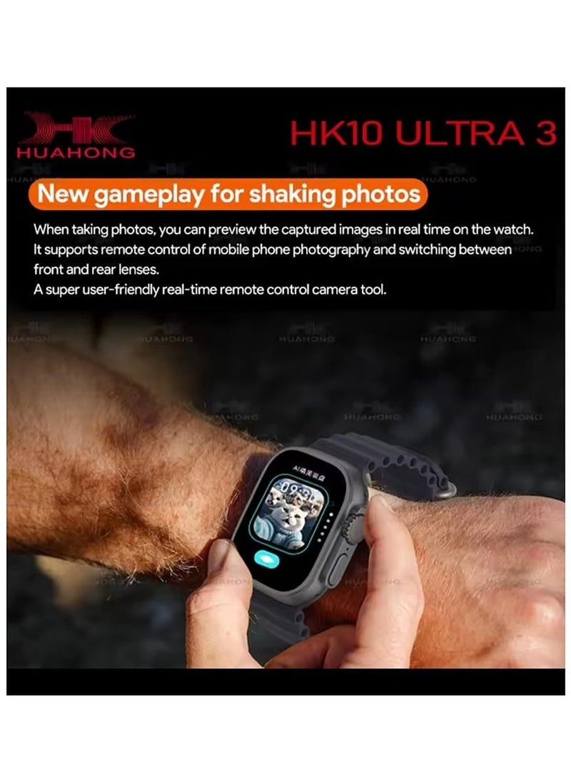 Generic - New HK10 ULTRA 3 Smartwatch AMOLED Display, G-Sensor AI Features HK9 Upgraded - Image 1