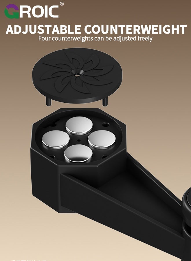 GROIC Hand Cranked Arm Exerciser 1pc- Cordless Battle Rope Alternative, Rhythmic Vibration Strength Trainer with Adjustable Weighted Hammer, Anti-Slip Grip for Home Workout, Full Body Fitness, With Counter - Image 5