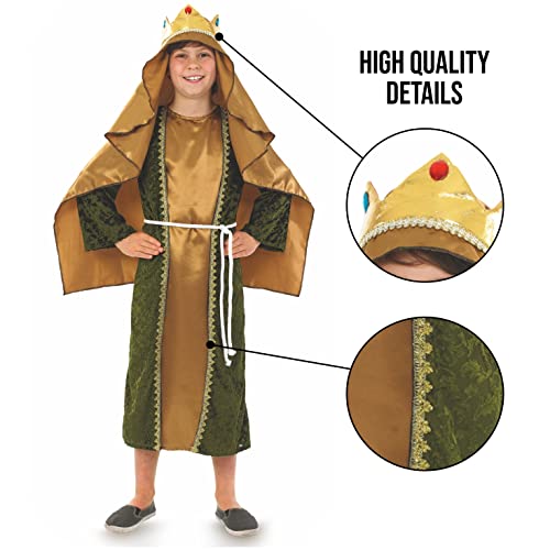 fun shack Gold Wiseman Costume Kids, Wise Man Costume for Kids, Nativity Costumes for Boys, Christmas Costumes Boys, Medium - Image 4