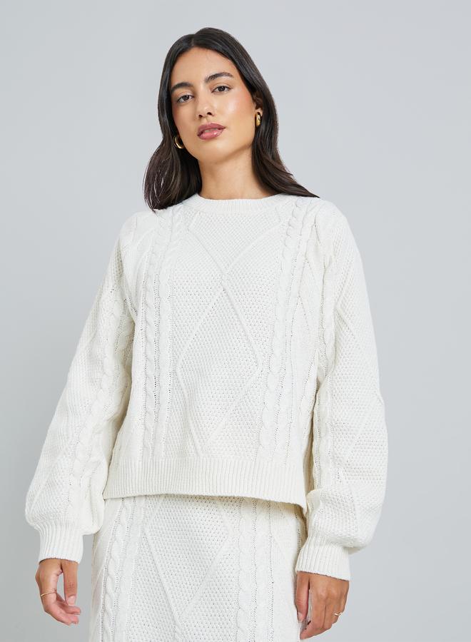 ستايلي طقم منسق من تنورة وكنزة محبوكة - Image 2