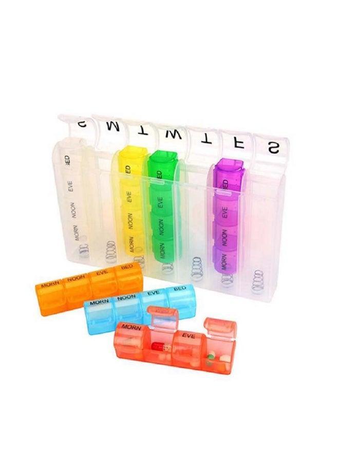 Portable 7 Day Weekly Pill Medicine Box Storage Holder - Image 2