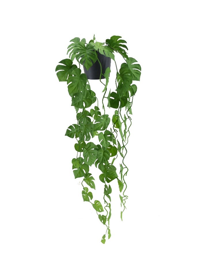 DRAMA HOME Drama Home 2Pieces Artificial Green Hanging Scindapsus Leaves, Fake Ivy Hanging Vine Greenery Garlands for Wedding Party Home Garden Wall Decoration  - Image 2
