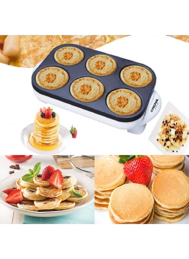 NOVA Nova 172CM6 Electric Crepe Maker – 1000W Non-Stick Pancake & Dosa Griddle with 270° Fast Heating, Heat-Resistant Handles, Metal Pedestal & 6-Piece Accessory Set | Multi-Function Breakfast Maker | 220–240V | Easy to Clean  - Image 5