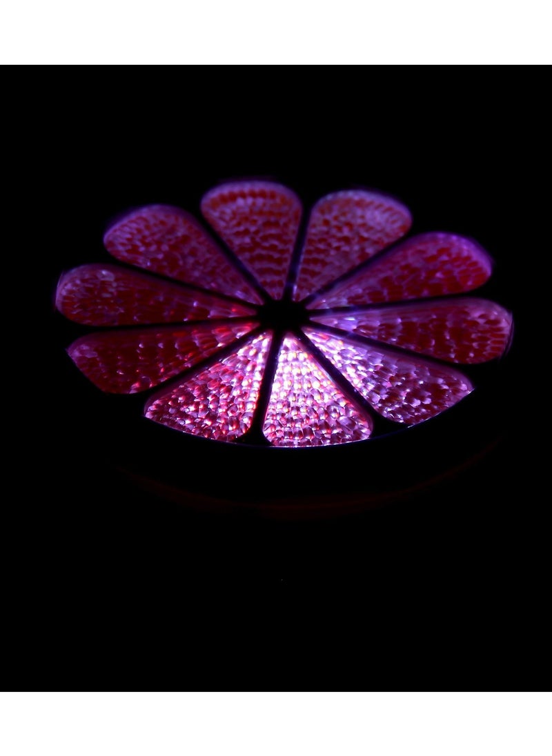 Plan A - LED Color Changing Light Orange Fruit Shape Waterproof Bathtub Night Light Battery Operated Bath Light for Relaxing Bath and Add Fun to Baby Shower Routine (Pink) - Image 1