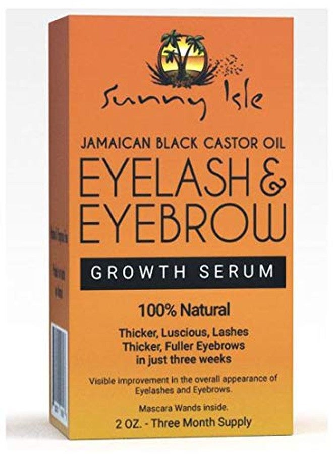 Sunny Isle Jamaican Black Castor Oil Eyelash & Eyebrow Growth Serum (Pack of 2)