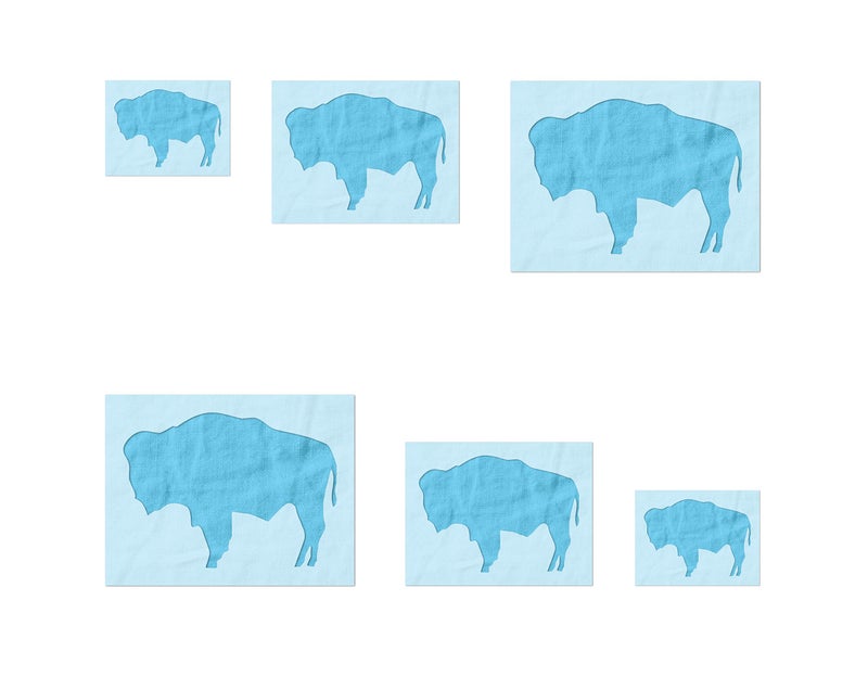 Stencil Stop Wyoming Buffalo Flag Stencil - Reusable for DIY Projects, Painting, Drawing, Crafts - 14 Mil Mylar Plastic (6 Pack (2", 3", and 4", 2 Each)) - Image 1