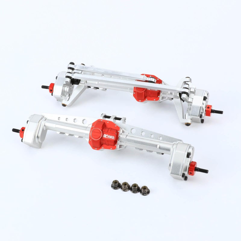 RCAWD SCX10 III Portal Axle Set Upgrades ONLY for Base Camp JLU Wrangler JT Gladiator1982 K10 110AXI03030AXI03027AXI03007AXI03003AXI03006B AXI03029 Silver - Image 3