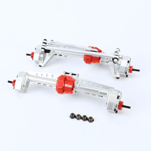 RCAWD SCX10 III Portal Axle Set Upgrades ONLY for Base Camp JLU Wrangler JT Gladiator1982 K10 110AXI03030AXI03027AXI03007AXI03003AXI03006B AXI03029 Silver - Image 1