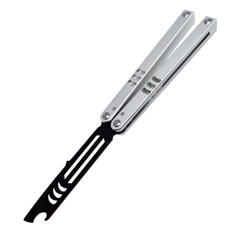 Yapi Workshop Little Shark Butterfly Exercise Knife Shaft Set Safe Version Fantasy Training Knife Bottle Cutter Not Bladed Silver