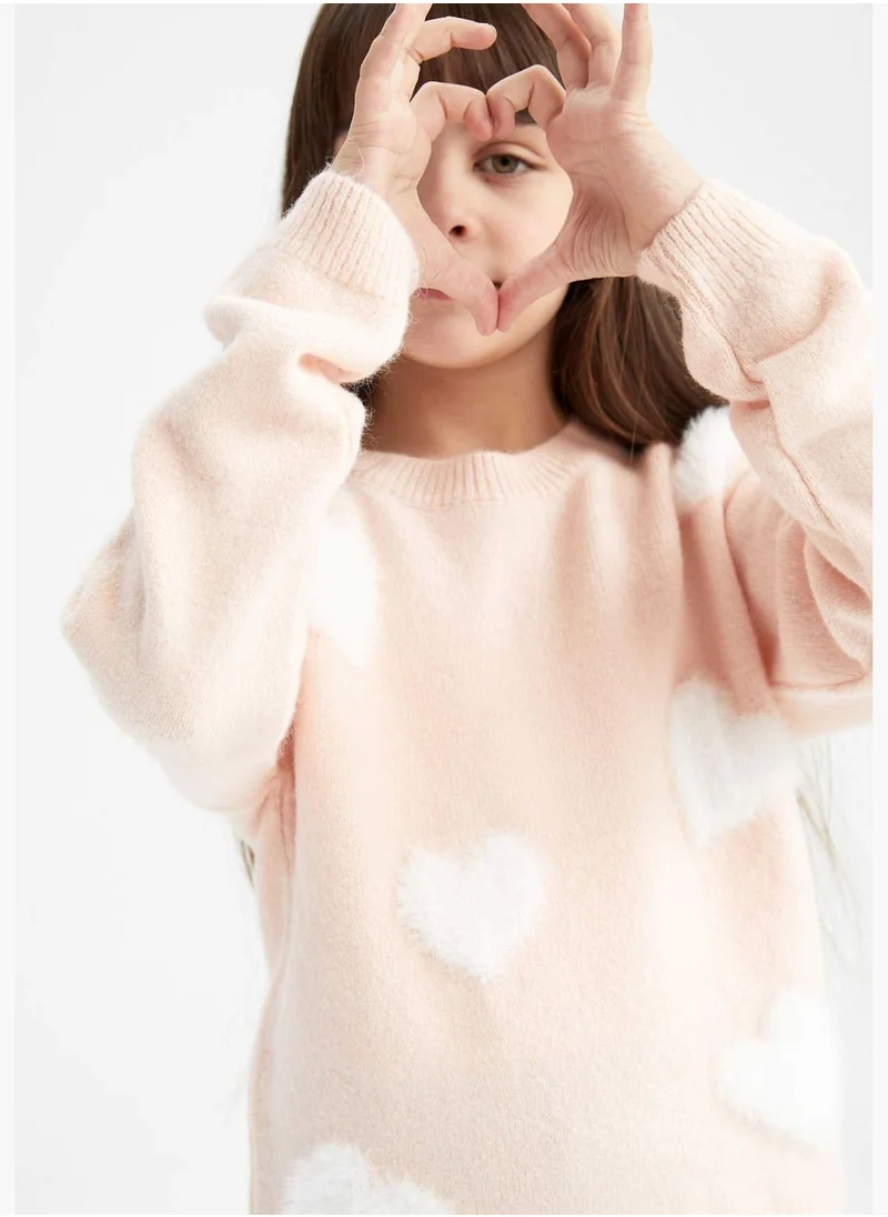 ديفاكتو Girl C Neck Long Sleeve Tricot Pullover