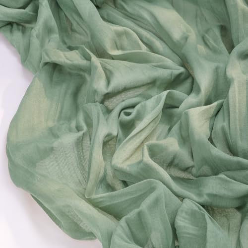 Socomi 6pcs Sage Green Cheesecloth Table Runner Summer Boho Rustic Gauze 120 inch 10FT Cheese Cloth Sheer Runner for Wedding Party Baby Shower Home Decor Holiday Decorations - Image 3