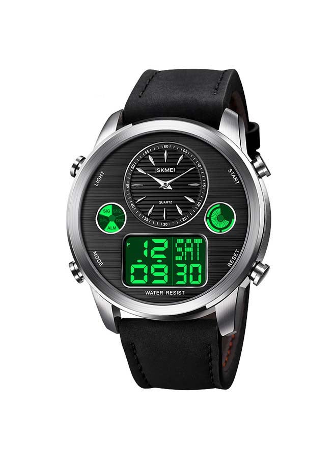 Men's 1653 Time Sport Analog Digital Leather Watch - Image 1