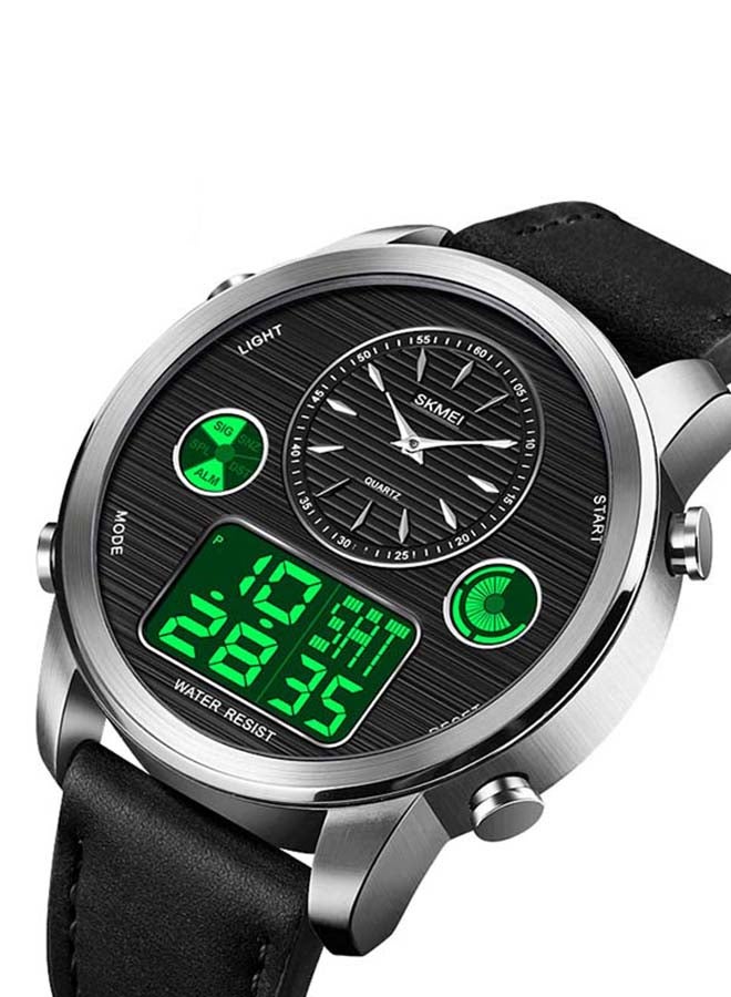Men's 1653 Time Sport Analog Digital Leather Watch - Image 2