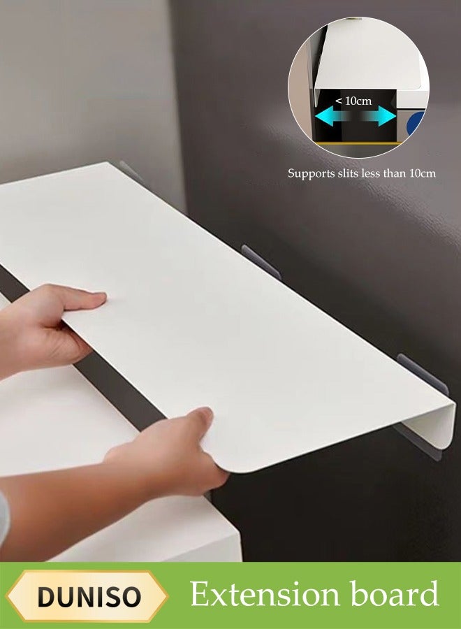 DUNISO Countertop Extension Board, Metal Kitchen Refrigerator Gap Partition, Countertop Gap Extension Board, Refrigerator Side Partition, No Drilling Required, Strong Load-Bearing, Suitable For Kitchen, Dining Table, Countertop, Window Sill, 30 * 10cm, White - Image 1