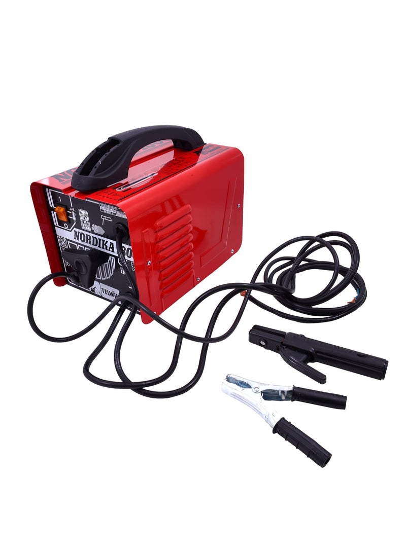 TELWIN Electric Welding Machine AC 140A with Stepless Current Control, Compact & Lightweight 13.9kg, Thermal Overheat Protection, Ideal for Maintenance, Repairs, Professional Metalwork & DIY Projects - Image 1