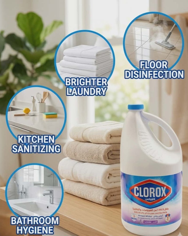 Clorox Scented Bleach with Lavender & Jasmine - 4L - Image 2