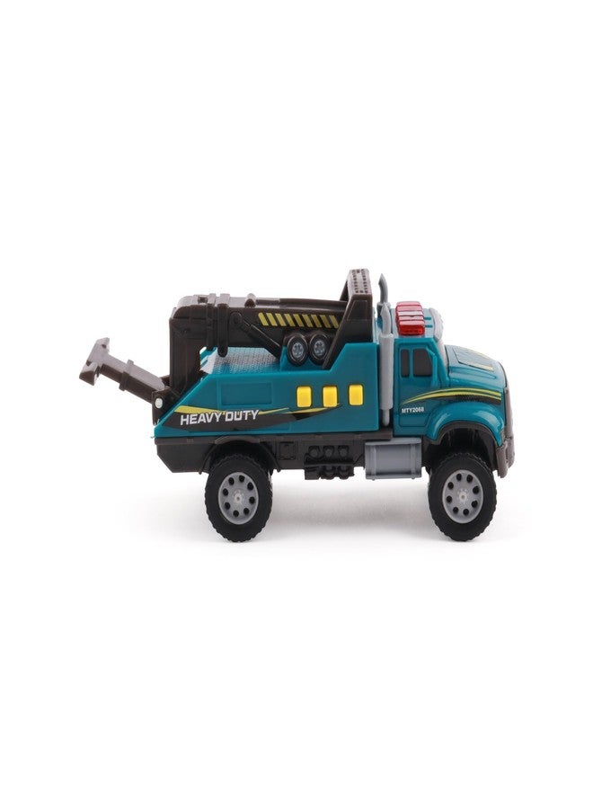 Mighty Fleet Toughest Minis 5" Tough Cab Tow Truck Toy w/Lights & Sounds, Moveable Tow Hook, Realistic Design & Batteries Included - Age 3+ - Image 4