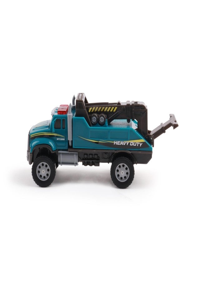 Mighty Fleet Toughest Minis 5" Tough Cab Tow Truck Toy w/Lights & Sounds, Moveable Tow Hook, Realistic Design & Batteries Included - Age 3+ - Image 1