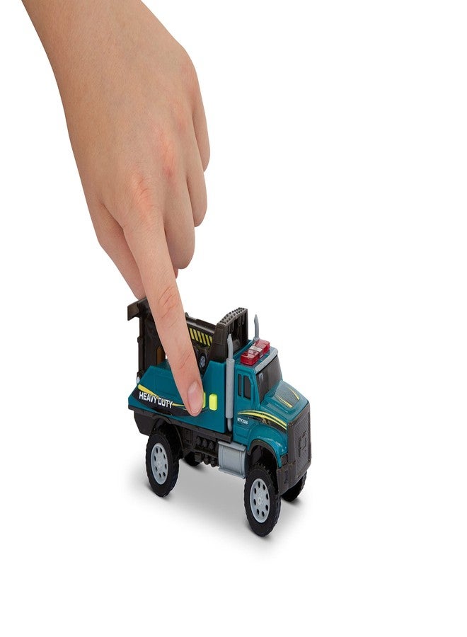 Mighty Fleet Toughest Minis 5" Tough Cab Tow Truck Toy w/Lights & Sounds, Moveable Tow Hook, Realistic Design & Batteries Included - Age 3+ - Image 3