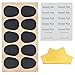 Rockhouse Rockhouse Saxophone Mouthpiece Pads Patch Teeth Cushion Black 0.8mm Silicone Pad Alto Tenor Sax Accessory, 10-Pack  - Image 2