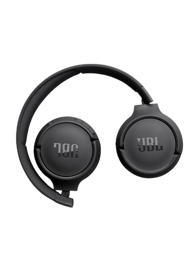 جي بي إل سماعات Tune 520BT اللاسلكية فوق الأذن، عمر بطارية يصل إلى 57 ساعة وشحن سريع، اتصال متعدد النقاط، تصميم خفيف الوزن ومريح وقابل للطي، مكالمات بدون استخدام اليدين مع خاصية التعرف على الصوت، لون أسود - Image 5