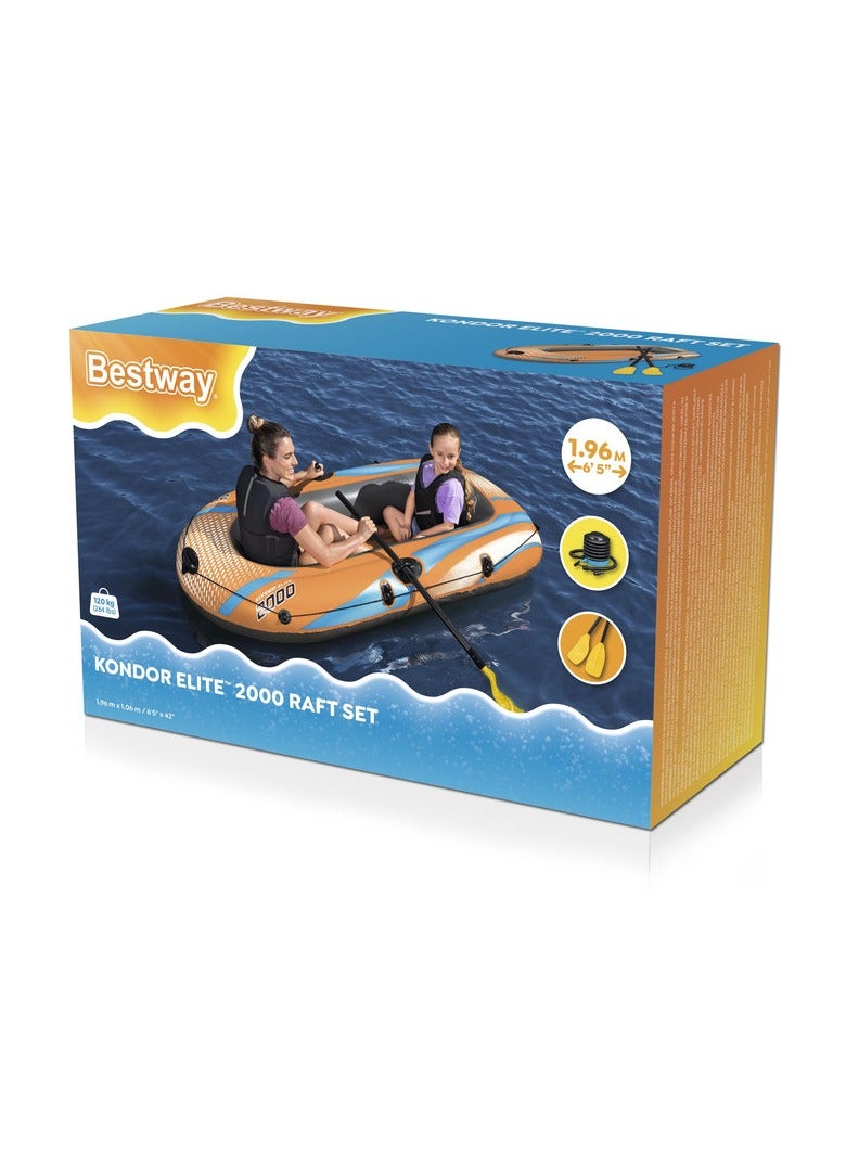 Bestway Kondor Elite 2000 Inflatable Raft Set 1.96m x 1.06m#61141 - Image 1