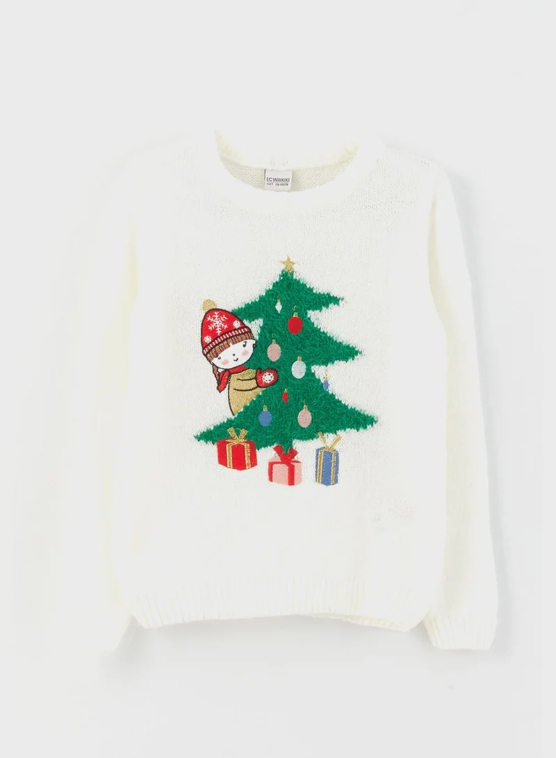 LC WAIKIKI Kids Graphic Print Tricot Sweater