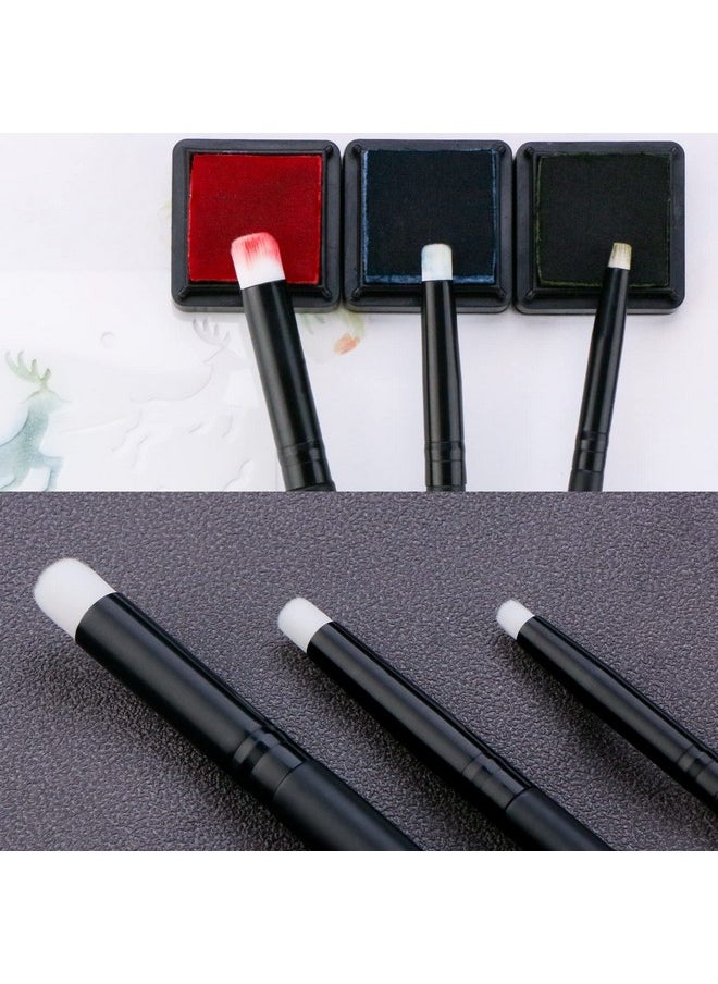 UNIMEIX UNIMEIX Mini Blending Brushes for Card Making, Dry Brush Miniature Painting Background Blender Paint Brushes Small Brushes Detailed Paint Watercolor Brushes (12 Pack)  - Image 3