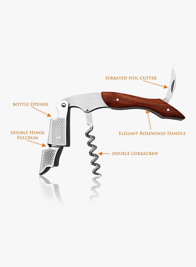 CYTHERIA Wooden Handle Professional Wine Opener Brown - Image 5