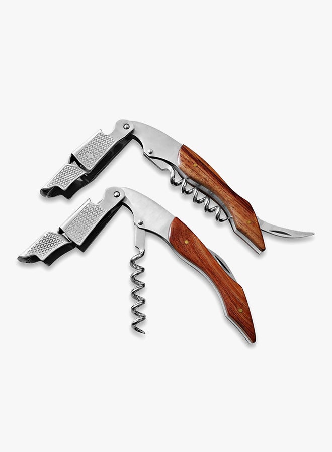 CYTHERIA Wooden Handle Professional Wine Opener Brown - Image 2